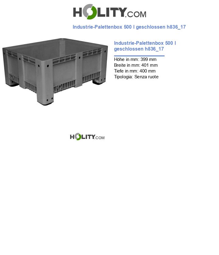 Industrie-Palettenbox 500 l geschlossen h836_17