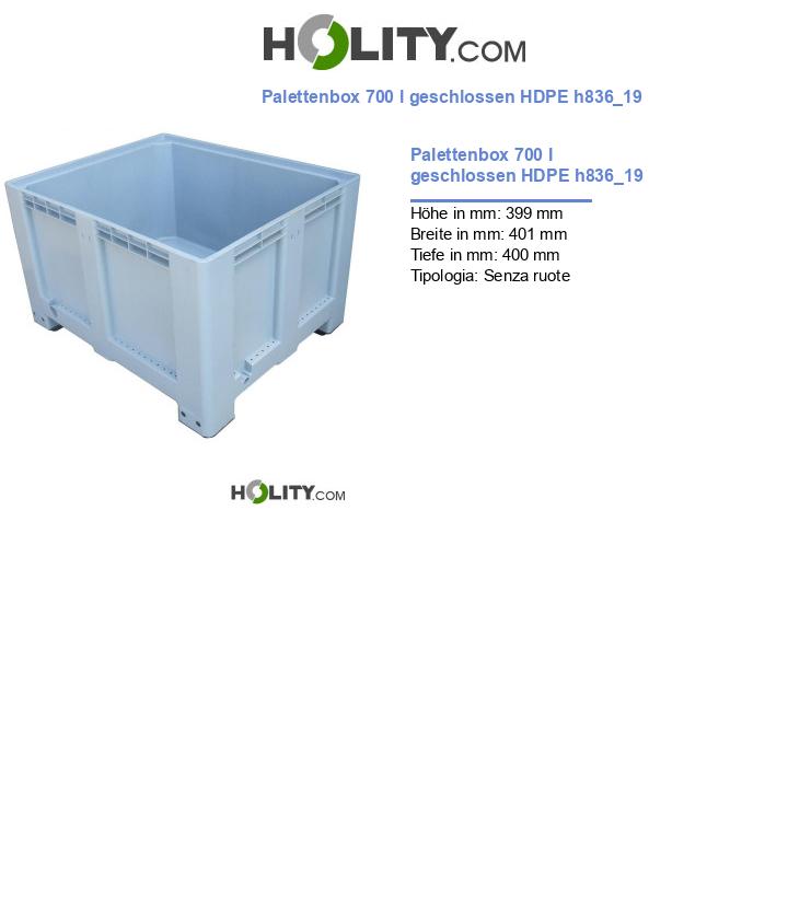 Palettenbox 700 l geschlossen HDPE h836_19