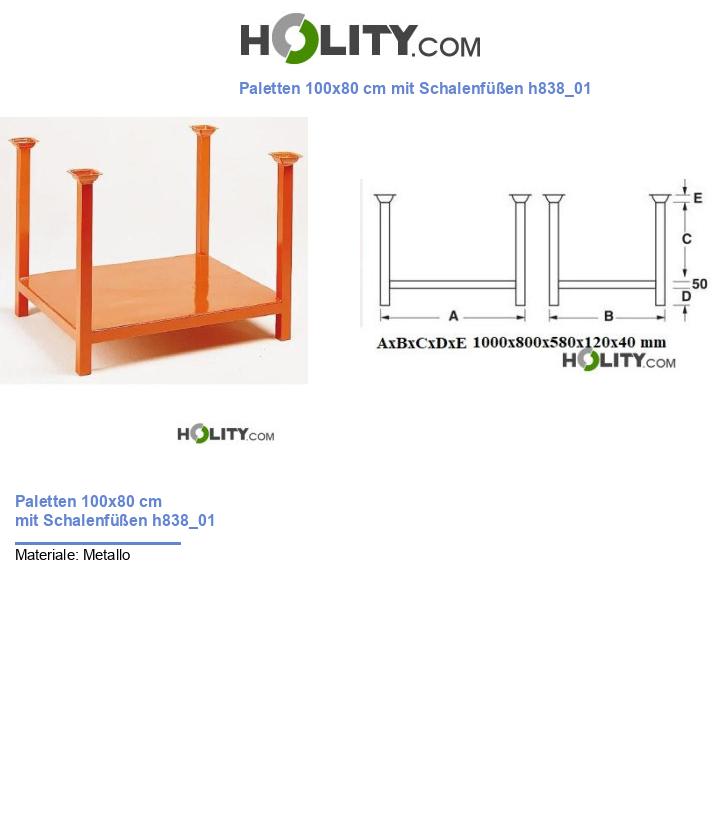 Paletten 100x80 cm mit Schalenfüßen h838_01