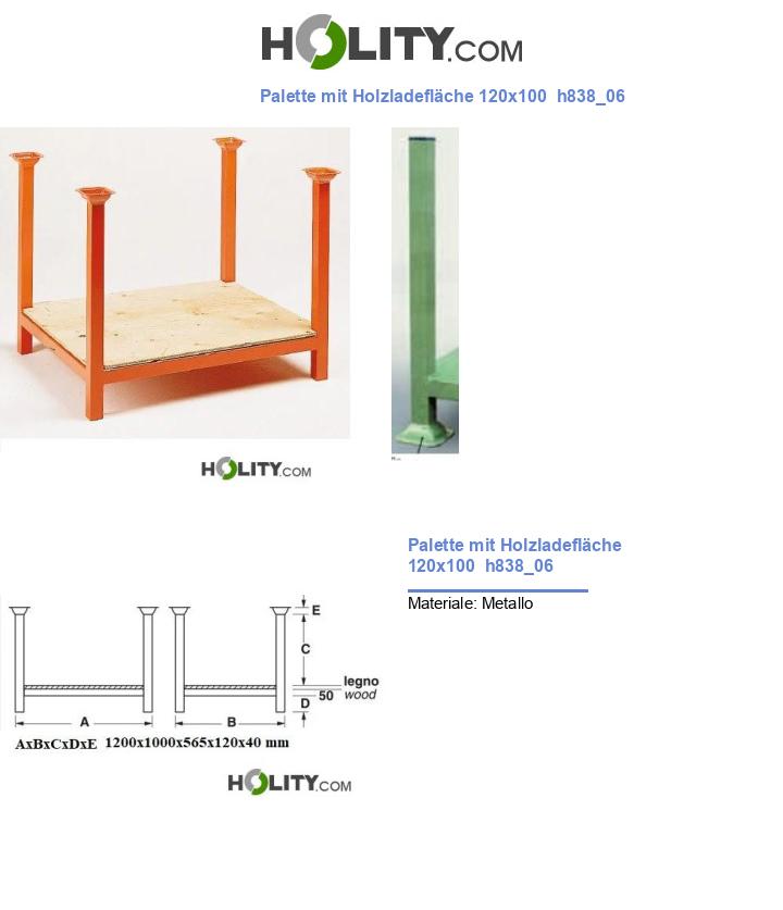 Palette mit Holzladefläche 120x100  h838_06