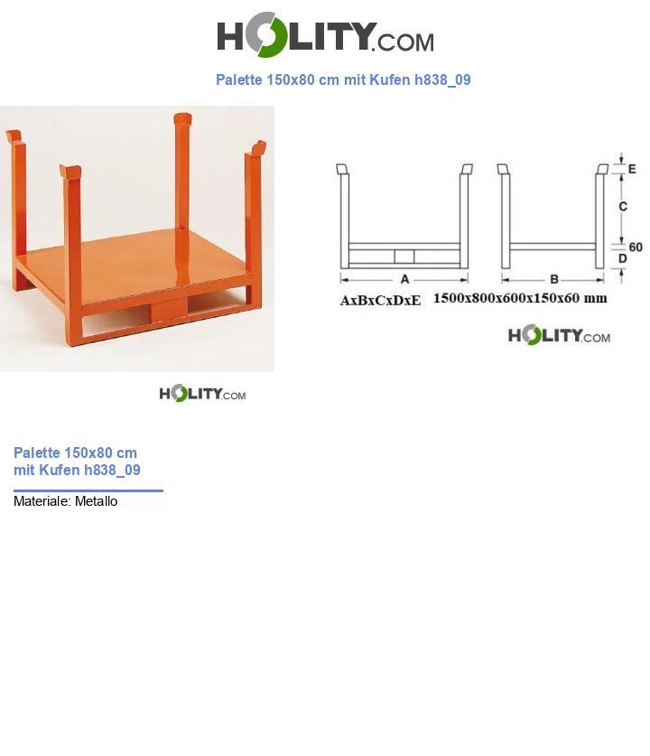 Palette 150x80 cm mit Kufen h838_09