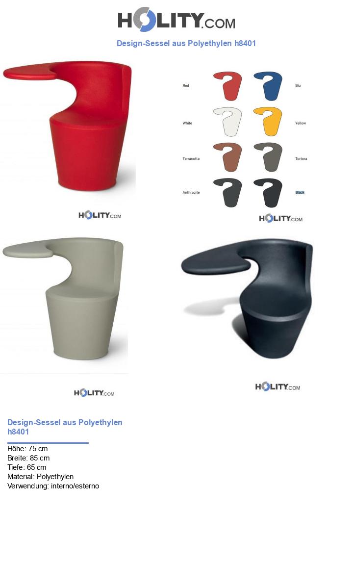 Design-Sessel aus Polyethylen h8401