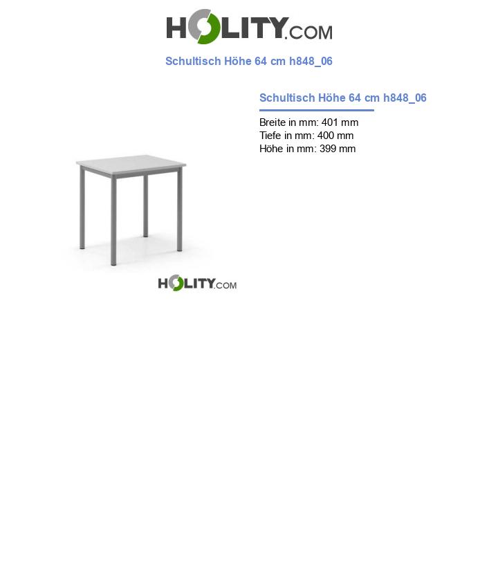 Schultisch Höhe 64 cm h848_06