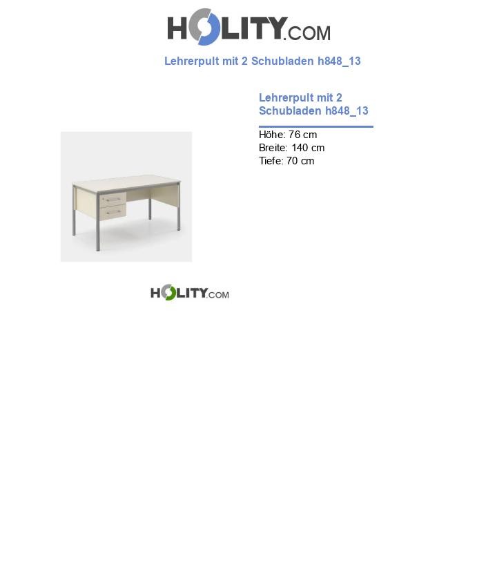 Lehrerpult mit 2 Schubladen h848_13