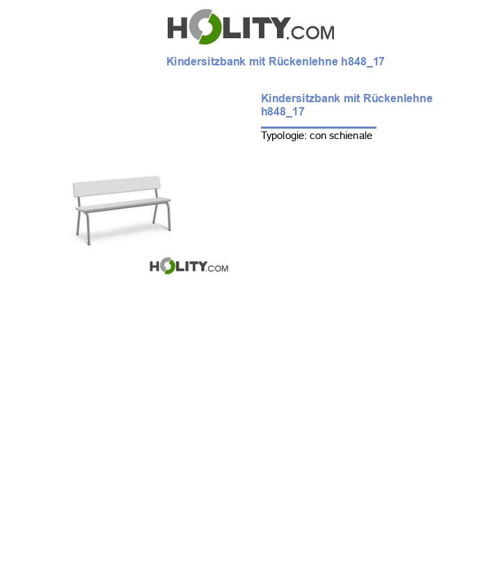 Kindersitzbank mit Rückenlehne h848_17