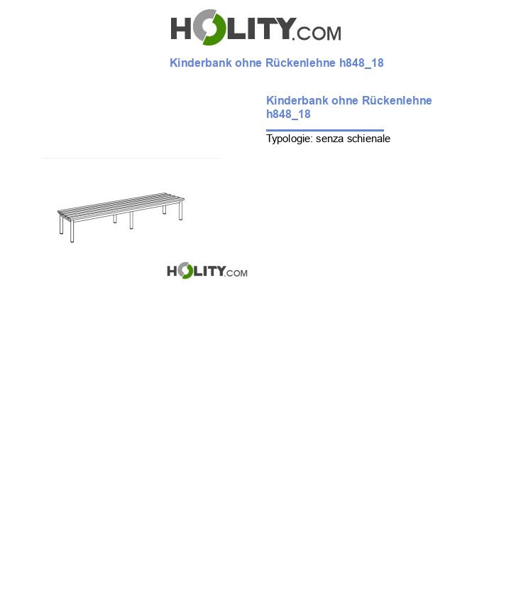 Kinderbank ohne Rückenlehne h848_18