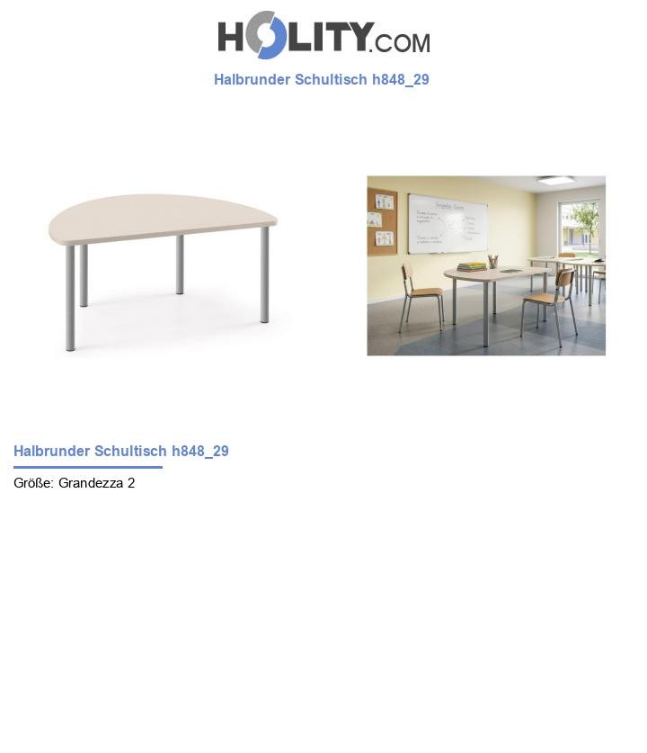 Halbrunder Schultisch h848_29