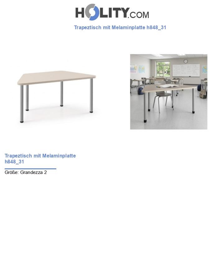 Trapeztisch mit Melaminplatte h848_31