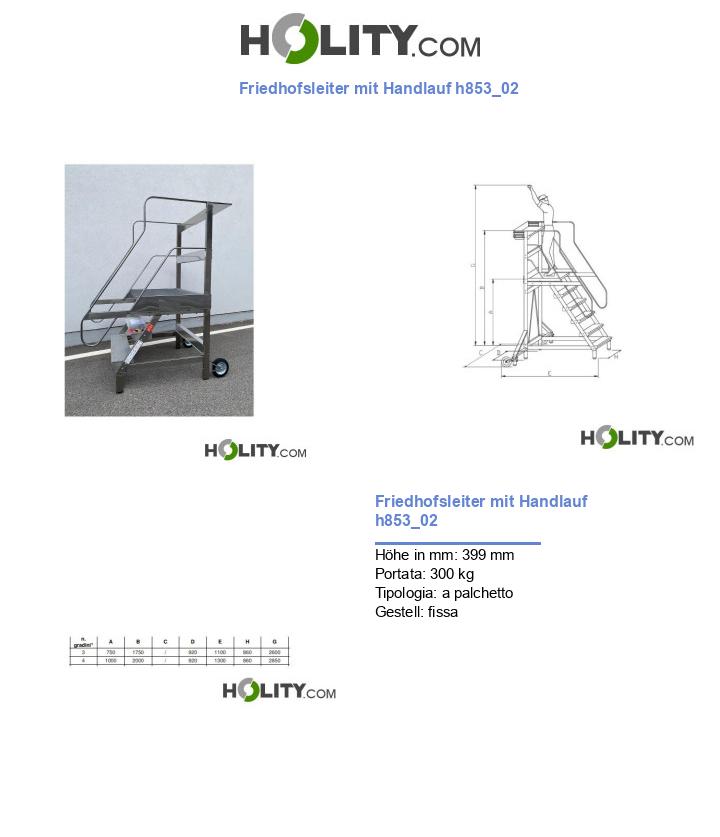 Friedhofsleiter mit Handlauf h853_02