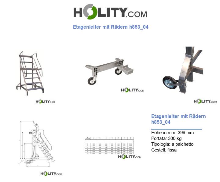 Etagenleiter mit Rädern h853_04