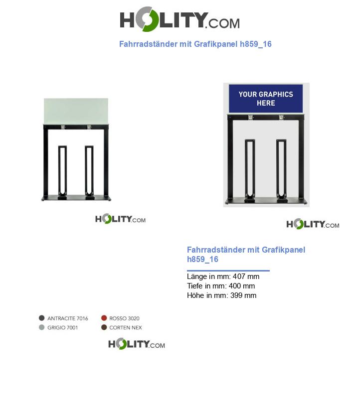 Fahrradständer mit Grafikpanel h859_16