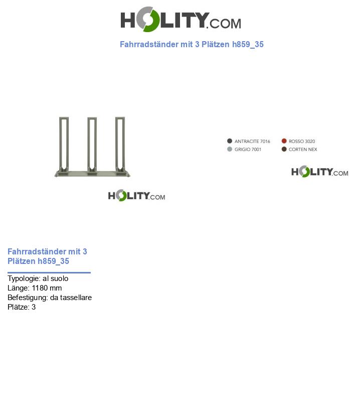 Fahrradständer mit 3 Plätzen h859_35