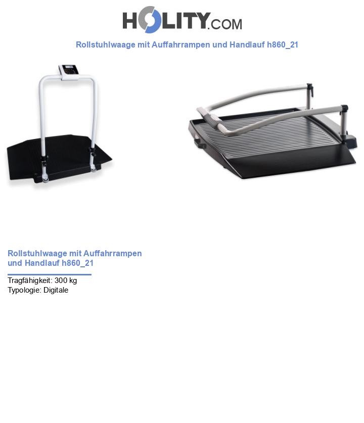 Rollstuhlwaage mit Auffahrrampen und Handlauf h860_21