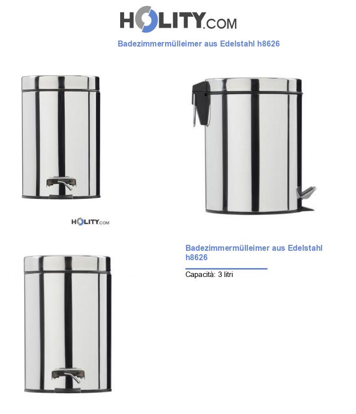 Badezimmermülleimer aus Edelstahl h8626