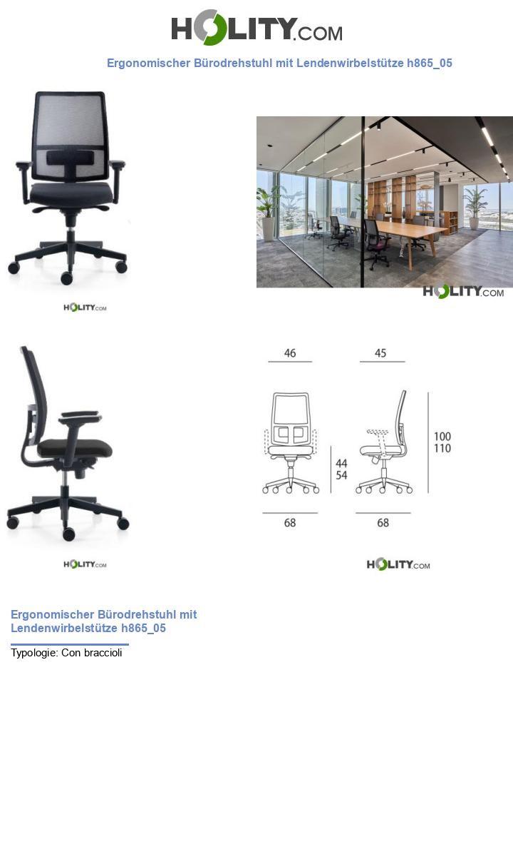 Ergonomischer Bürodrehstuhl mit Lendenwirbelstütze h865_05