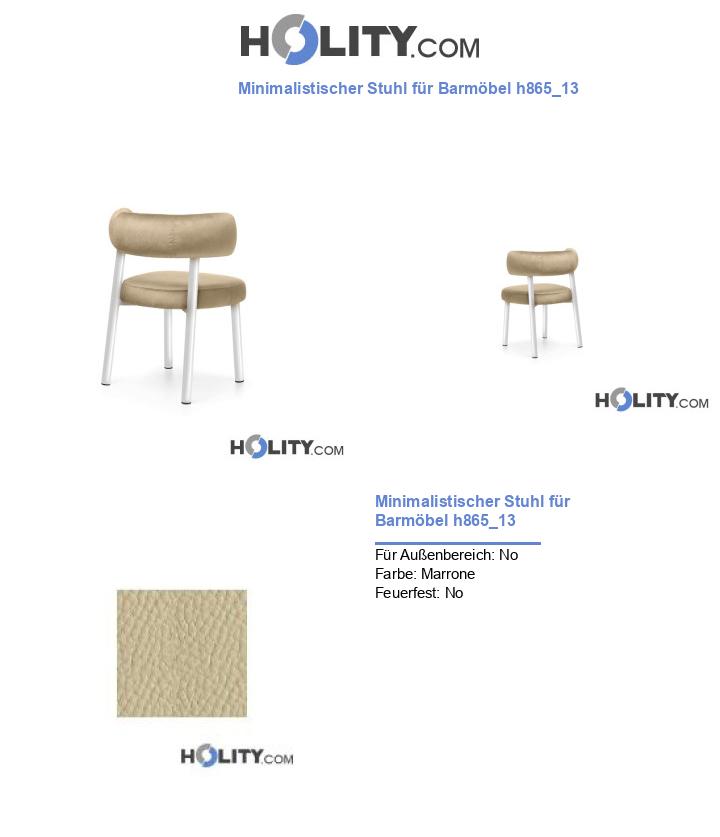 Minimalistischer Stuhl für Barmöbel h865_13