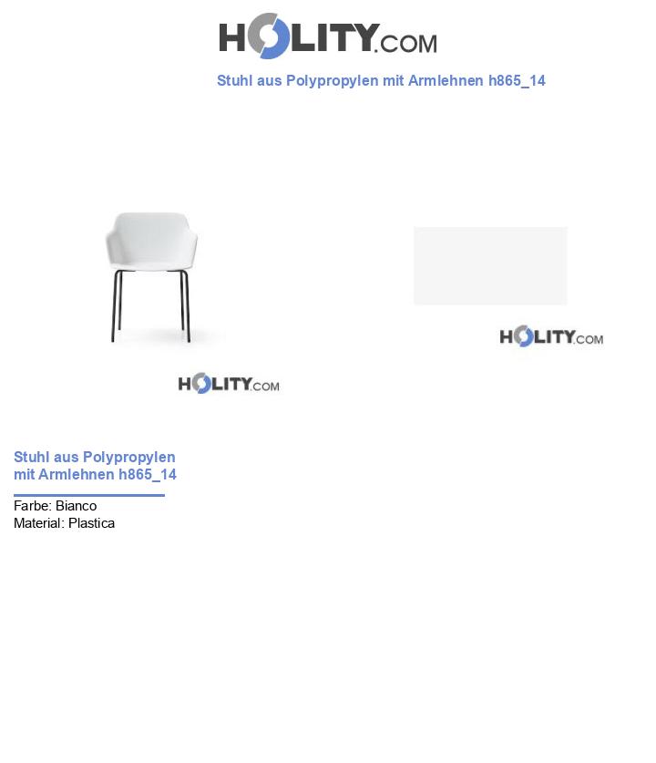 Stuhl aus Polypropylen mit Armlehnen h865_14