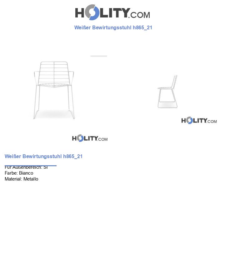 Weißer Bewirtungsstuhl h865_21