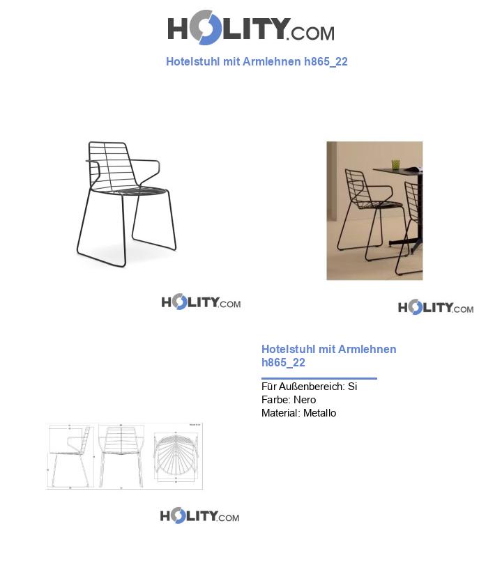 Hotelstuhl mit Armlehnen h865_22