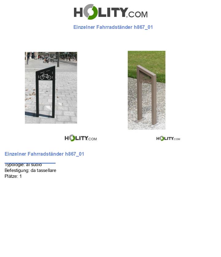 Einzelner Fahrradständer h867_01