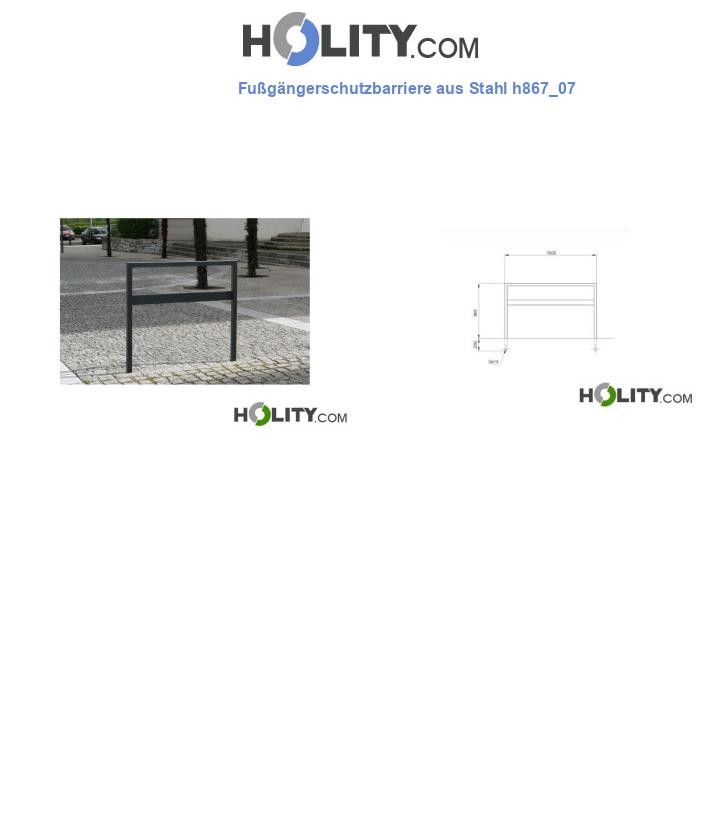 Fußgängerschutzbarriere aus Stahl h867_07
