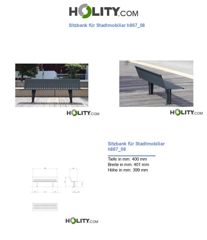Sitzbank für Stadtmobiliar h867_08