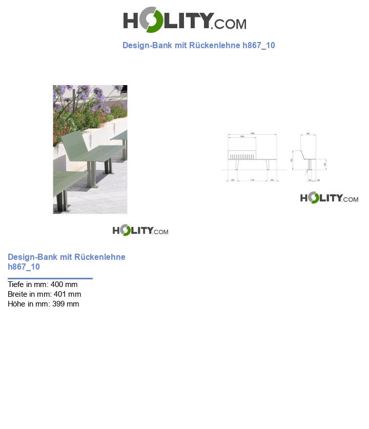 Design-Bank mit Rückenlehne h867_10