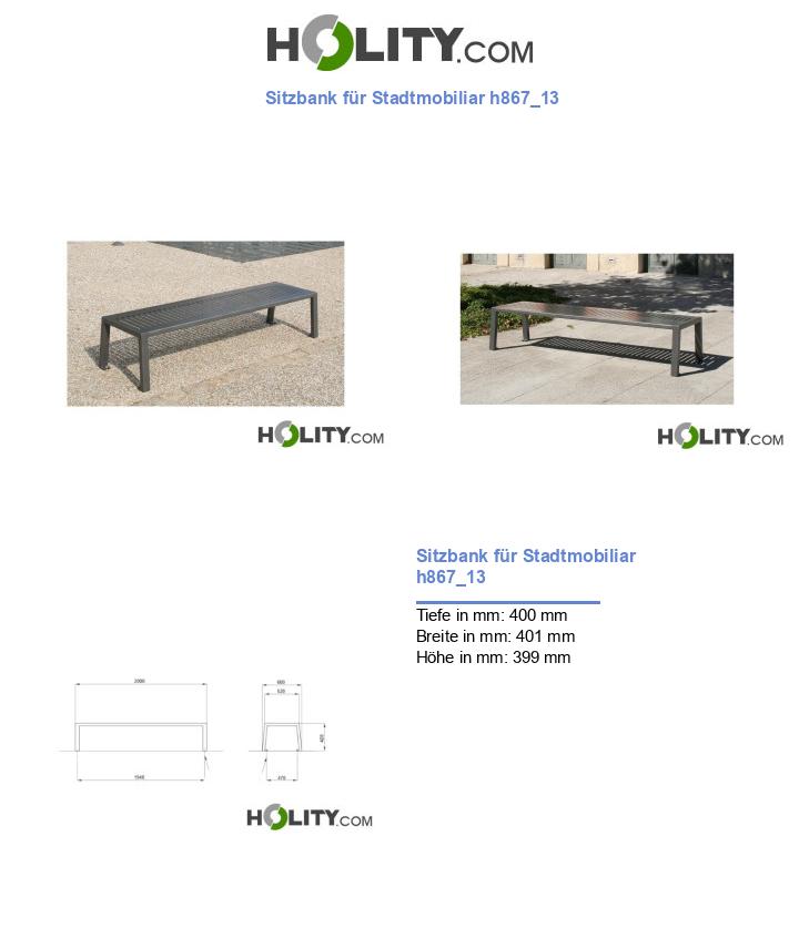 Sitzbank für Stadtmobiliar h867_13