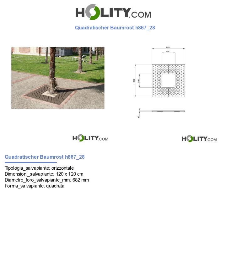 Quadratischer Baumrost h867_28