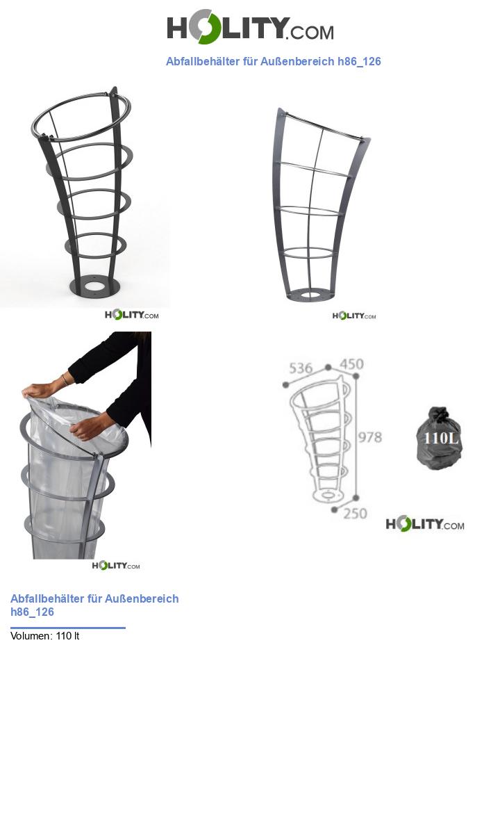 Abfallbehälter für Außenbereich h86_126