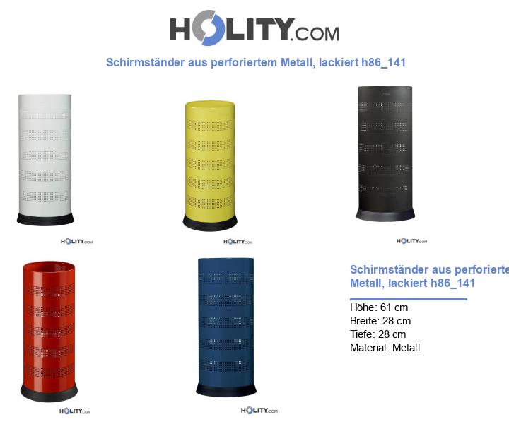 Schirmständer aus perforiertem Metall, lackiert h86_141