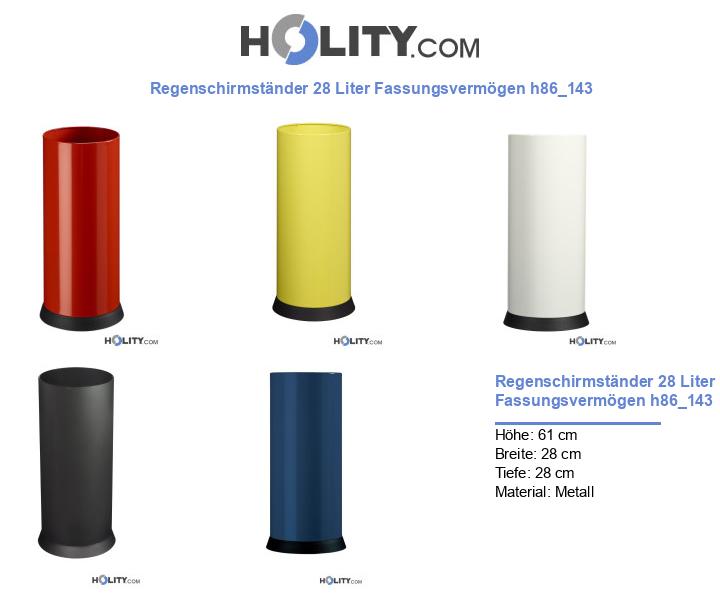Regenschirmständer 28 Liter Fassungsvermögen h86_143