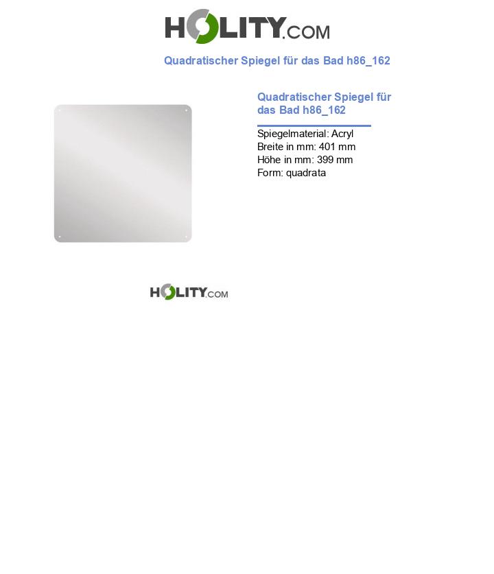 Quadratischer Spiegel für das Bad h86_162