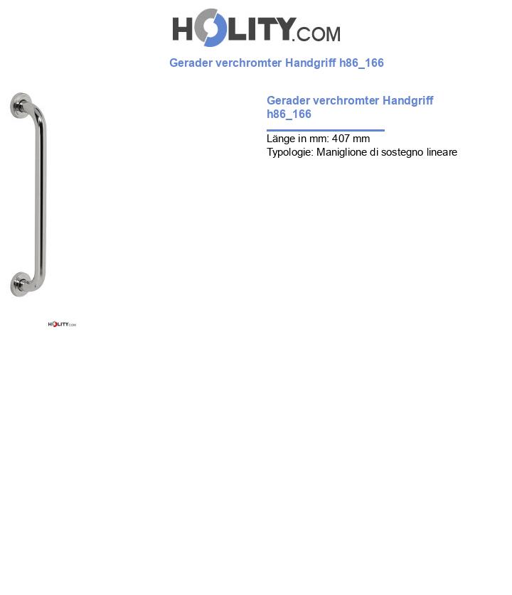 Gerader verchromter Handgriff h86_166