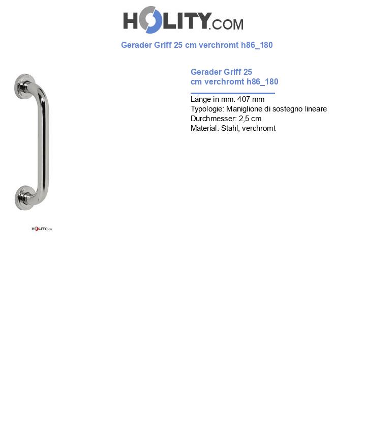 Gerader Griff 25 cm verchromt h86_180