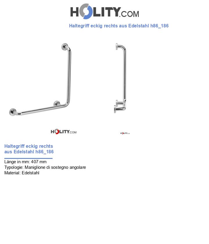 Haltegriff eckig rechts aus Edelstahl h86_186