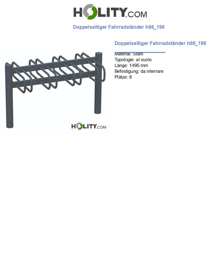 Doppelseitiger Fahrradständer h86_196