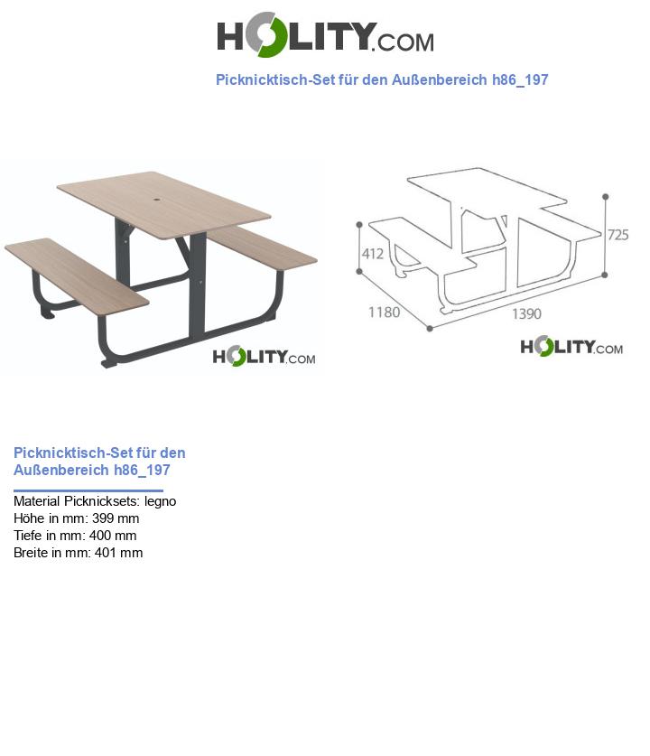 Picknicktisch-Set für den Außenbereich h86_197