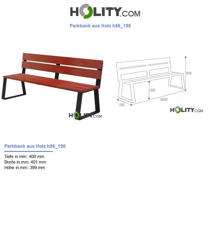 Parkbank aus Holz h86_198