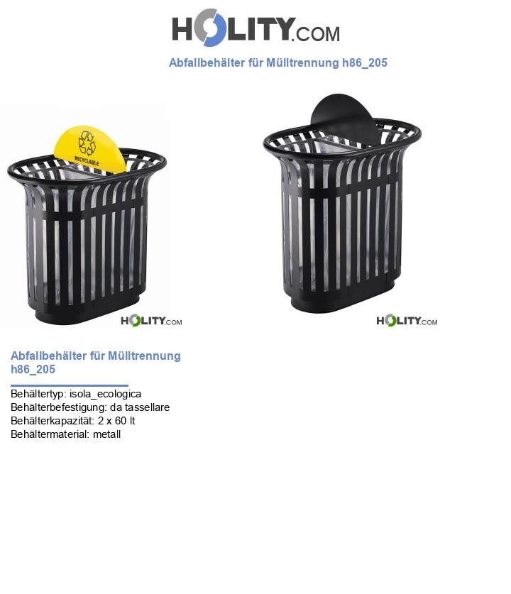 Abfallbehälter für Mülltrennung h86_205