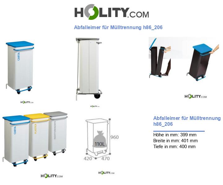 Abfalleimer für Mülltrennung h86_206