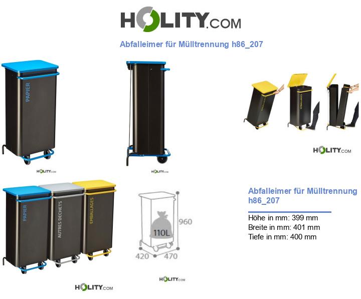 Abfalleimer für Mülltrennung h86_207