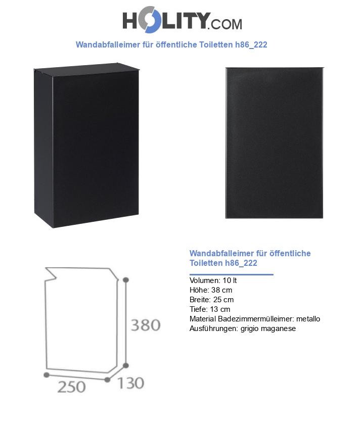 Wandabfalleimer für öffentliche Toiletten h86_222