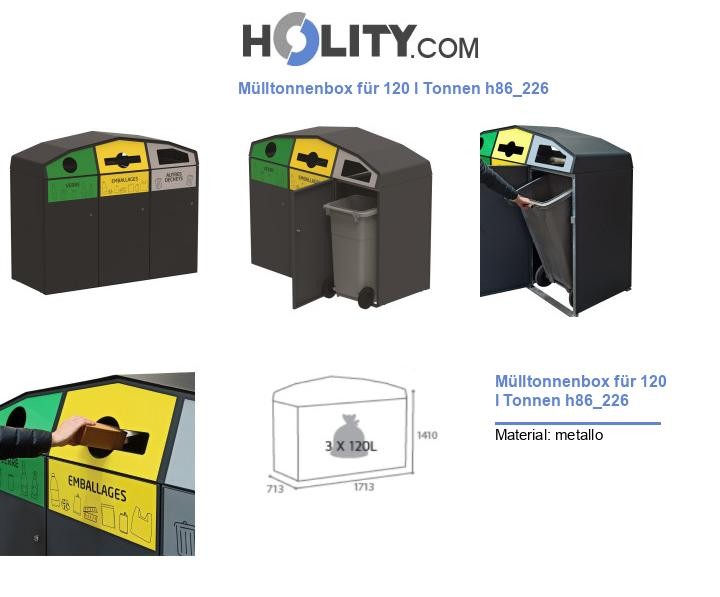 Mülltonnenbox für 120 l Tonnen h86_226