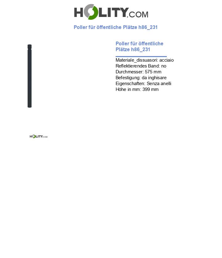 Poller für öffentliche Plätze h86_231