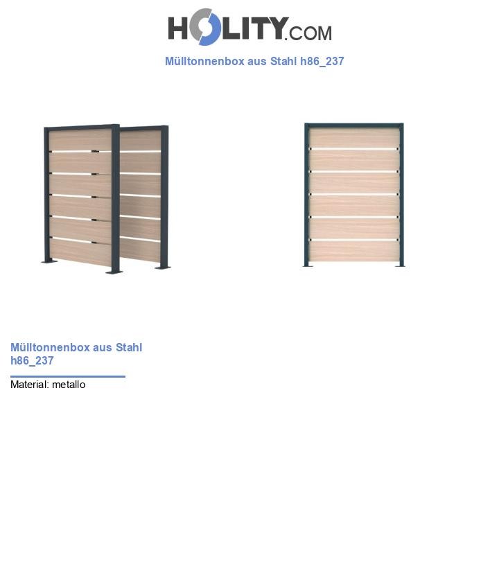 Mülltonnenbox aus Stahl h86_237