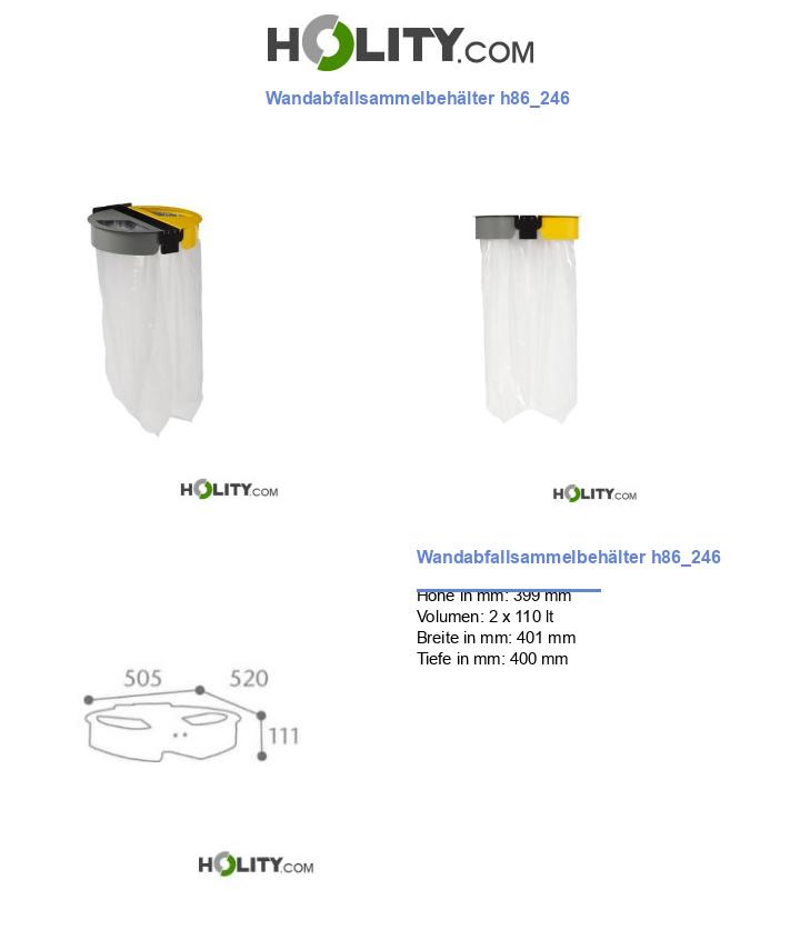 Wandabfallsammelbehälter h86_246