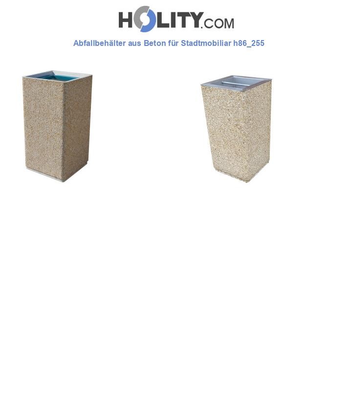 Abfallbehälter aus Beton für Stadtmobiliar h86_255