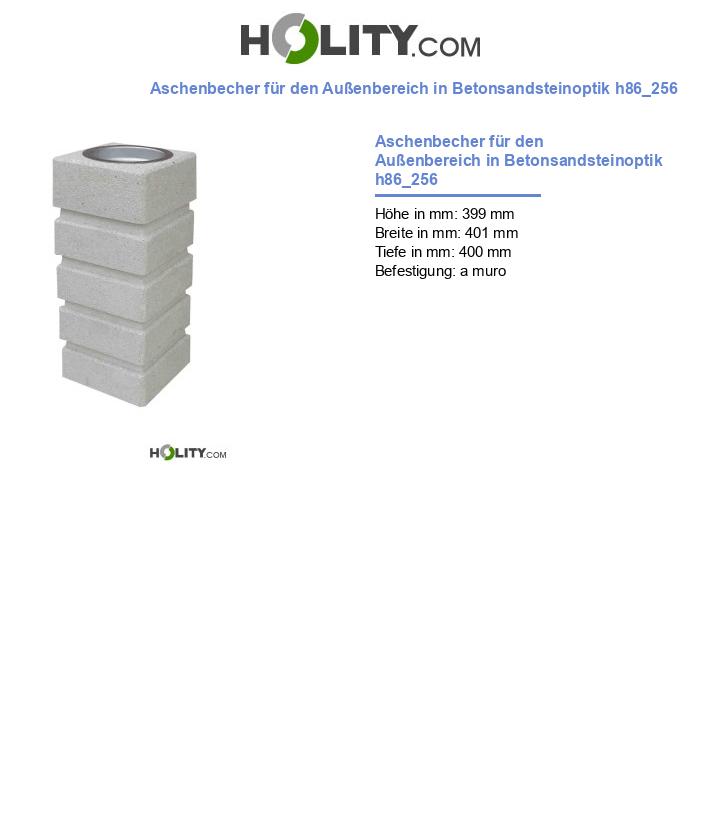 Aschenbecher für den Außenbereich in Betonsandsteinoptik h86_256