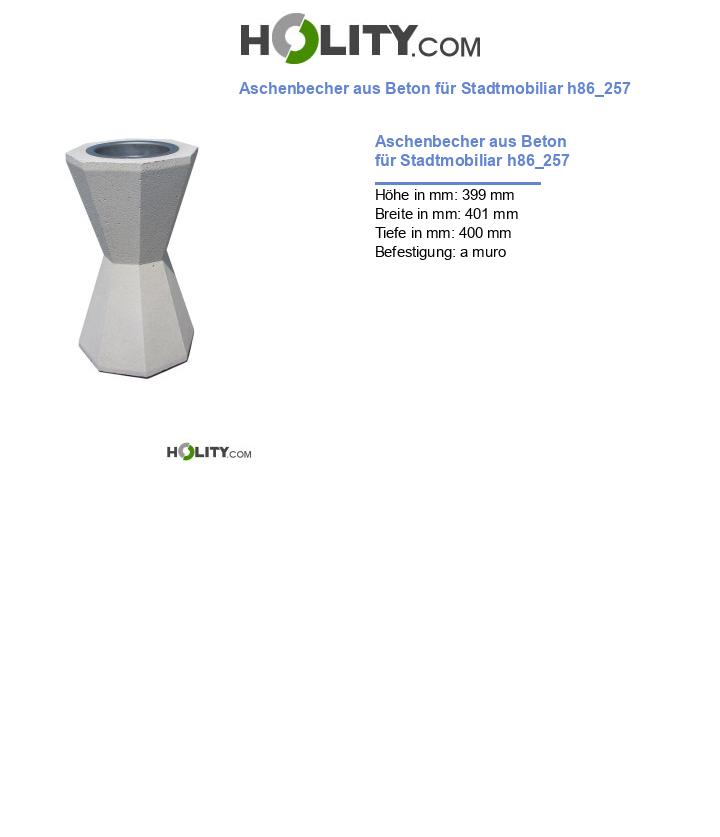 Aschenbecher aus Beton für Stadtmobiliar h86_257